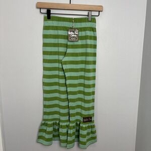 NEW Matilda Jane Girls‎ 10 Green Striped Pants Ruffle